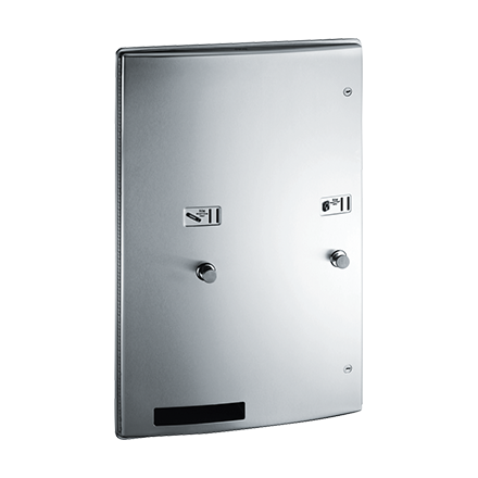 204684 ASI Recessed Dual Sanitary Napkin & Tampon Dispenser